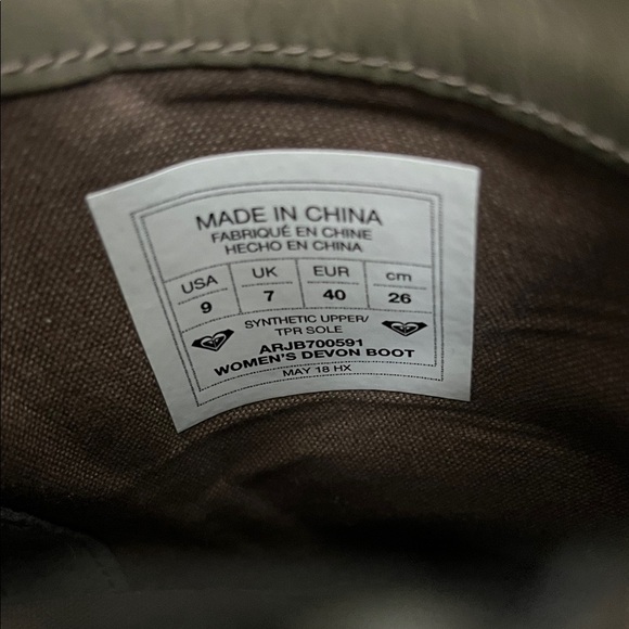 Roxy Devon Taupe Brown Textured Stacked Heel Ankle Booties - Size 9 - Picture 2 of 16